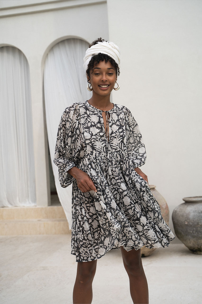 Kyra Mini Dress ~ Pepper – Daughters of India