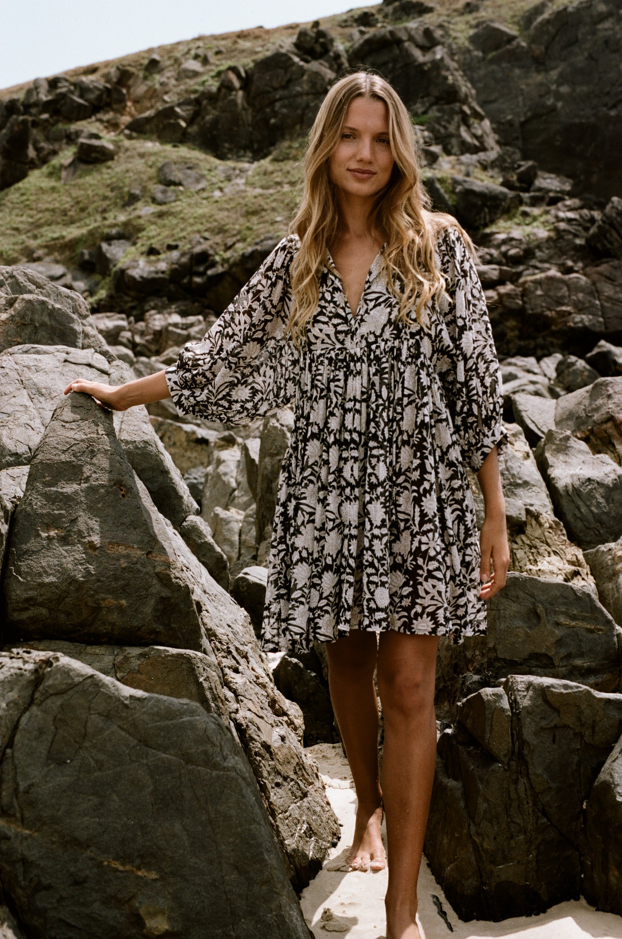 Kyra Mini Dress ~ Pepper – Daughters of India