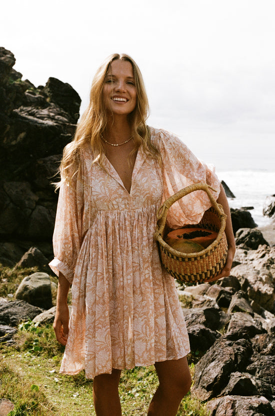 apricot mini dress Darling Mood Apricot Off Shoulder Bubble Mini Dress, Apricot M