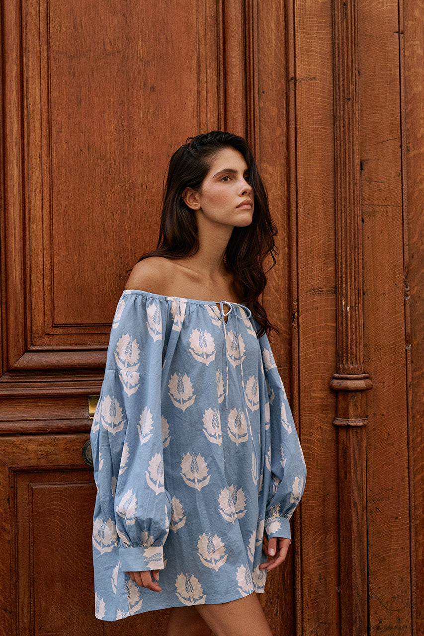 Ria Mini Dress ~ Sky