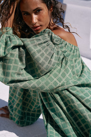 Zahra Midi Dress ~ Fern