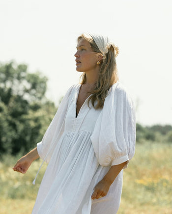 Kyra Mini Dress ~ White Gauze