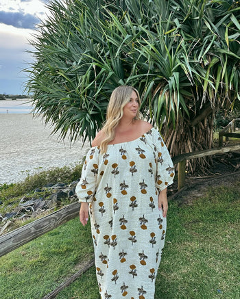 Dahlia Maxi Dress ~ Marigold