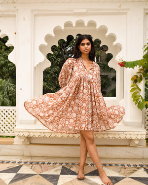 Kyra Mini Dress ~ Caramel