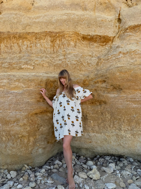 Dahlia Mini Dress ~ Marigold